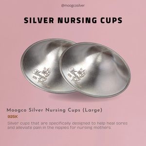 Brand new- Moogco Silver- the Original Solver Nursing Cups for Breastfeeding